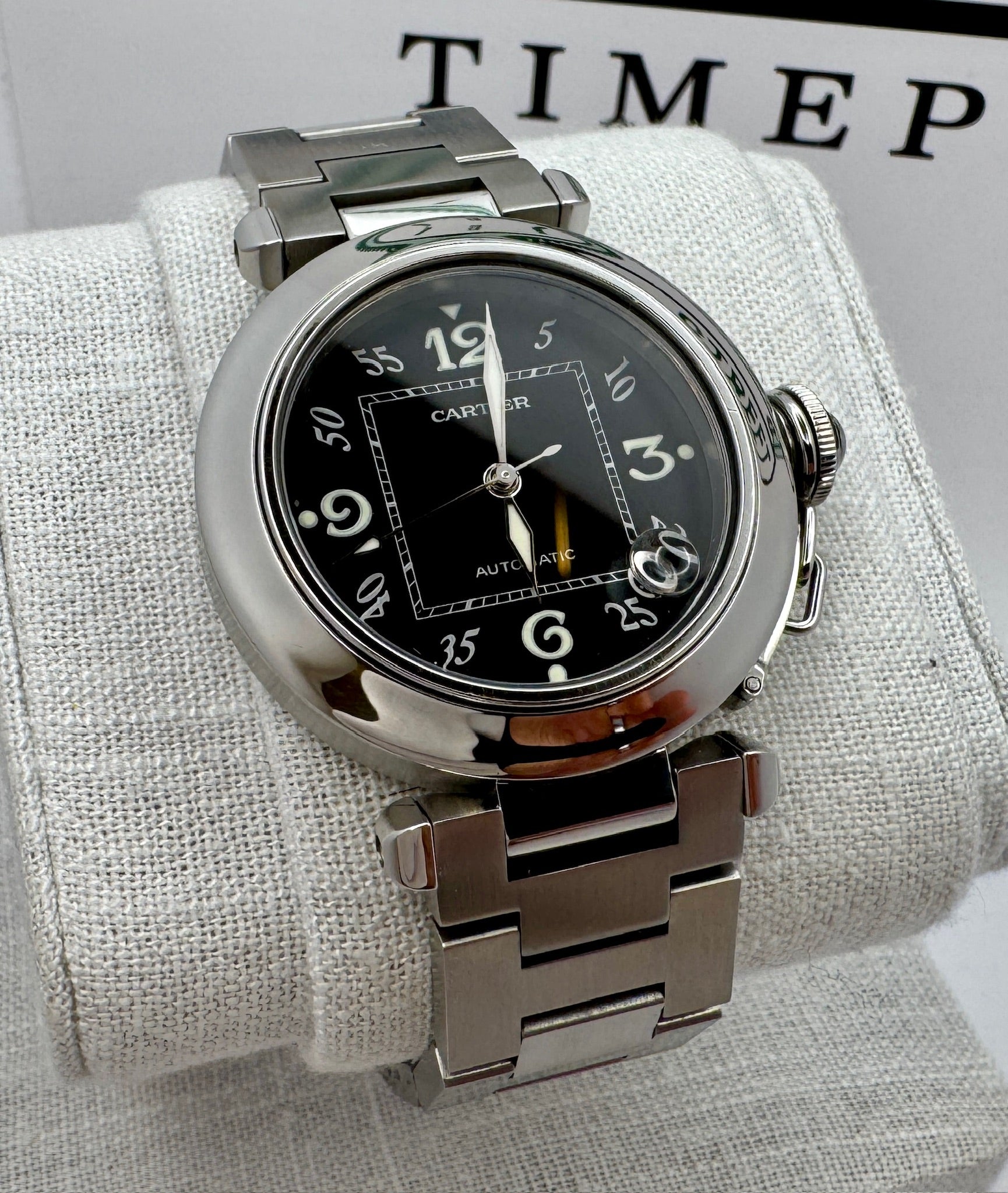 Case #110 — Cartier Pasha 35mm Black Dial Automatic Ref. W31043M