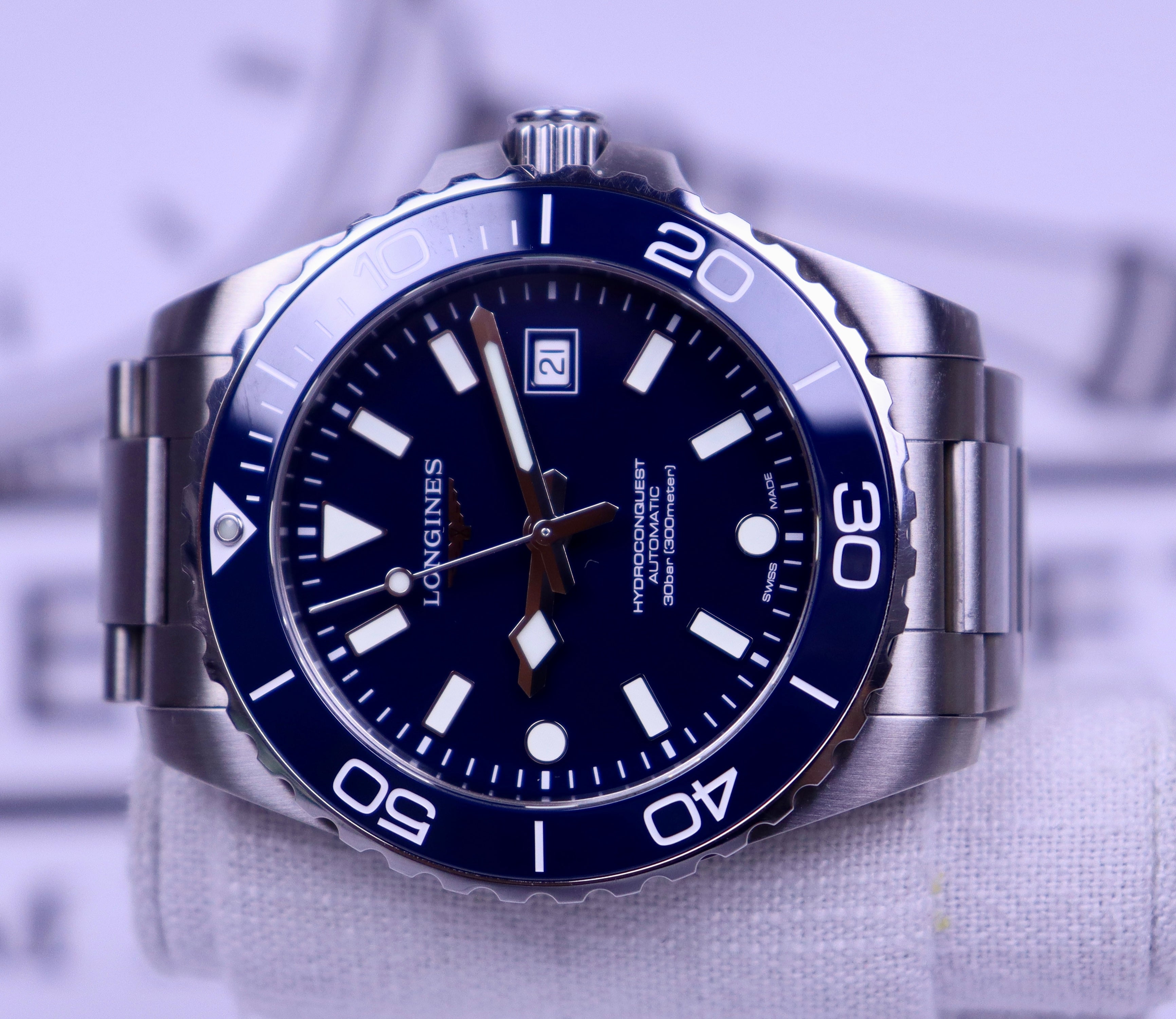 Case #529 — Longines Hydroconquest 42 MM (Blue) Ref. L3.788.4.96.6