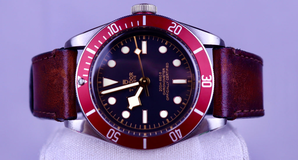 Case #657 — Tudor Black Bay 41 (Red Leather) Ref. 79230R