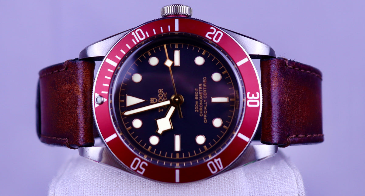 Case #657 — Tudor Black Bay 41 (Red Leather) Ref. 79230R
