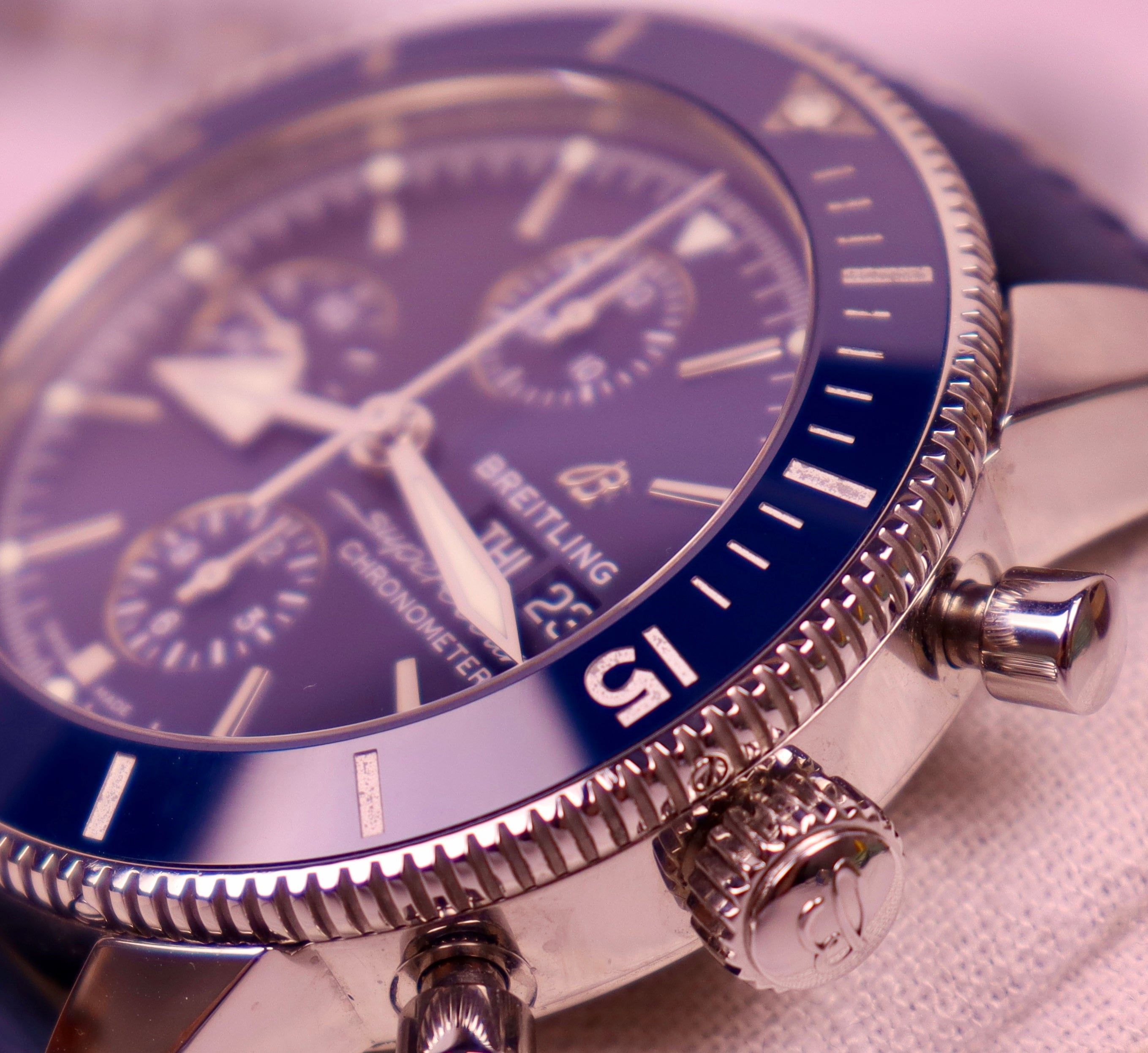 Case #549 — Breitling Superocean Heritage Chrono Blue Rubber Ref. A13313161C1S1
