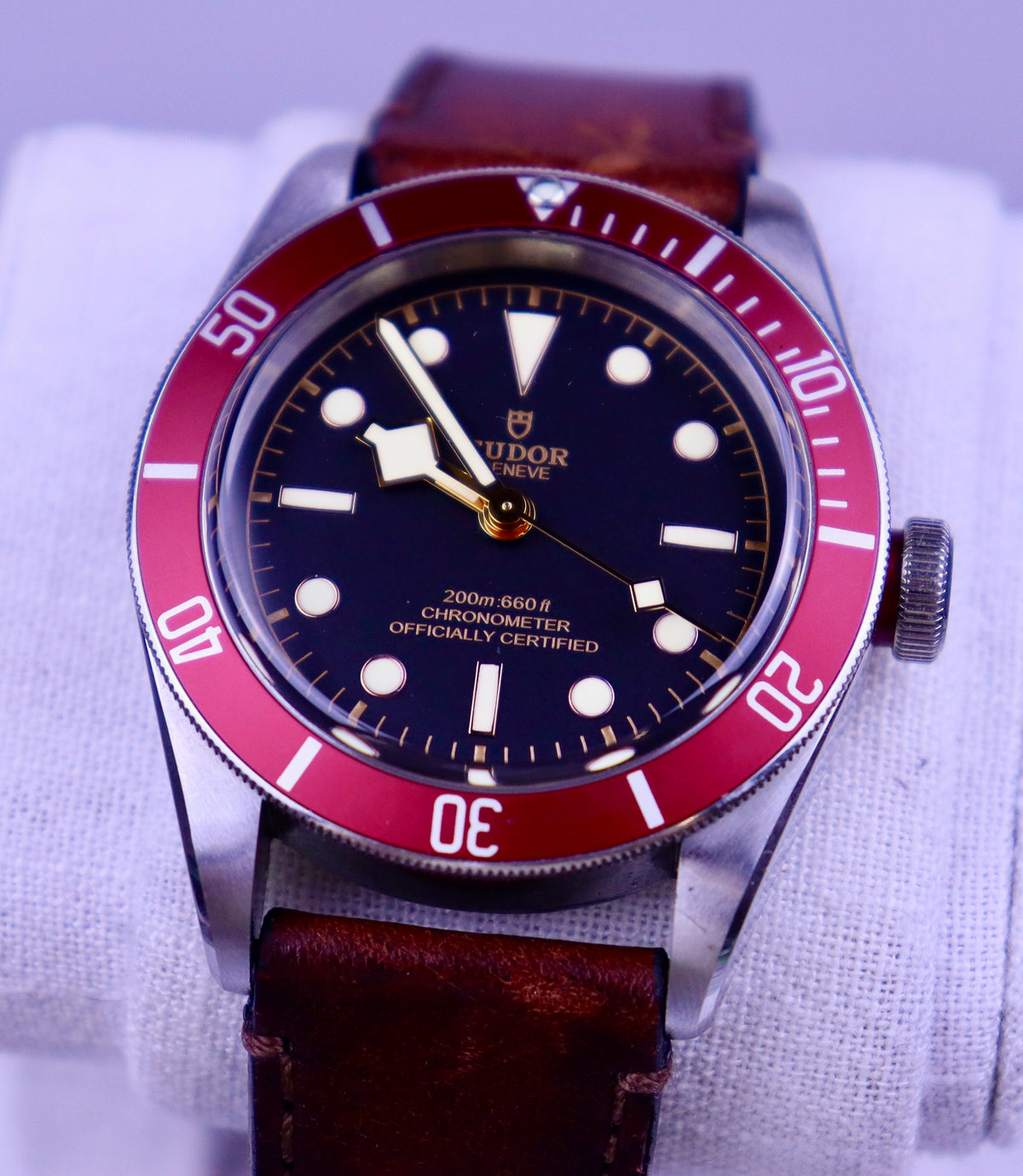 Case #657 — Tudor Black Bay 41 (Red Leather) Ref. 79230R