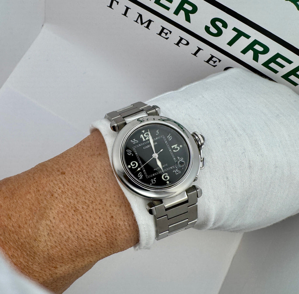 Case #110 — Cartier Pasha 35mm Black Dial Automatic Ref. W31043M