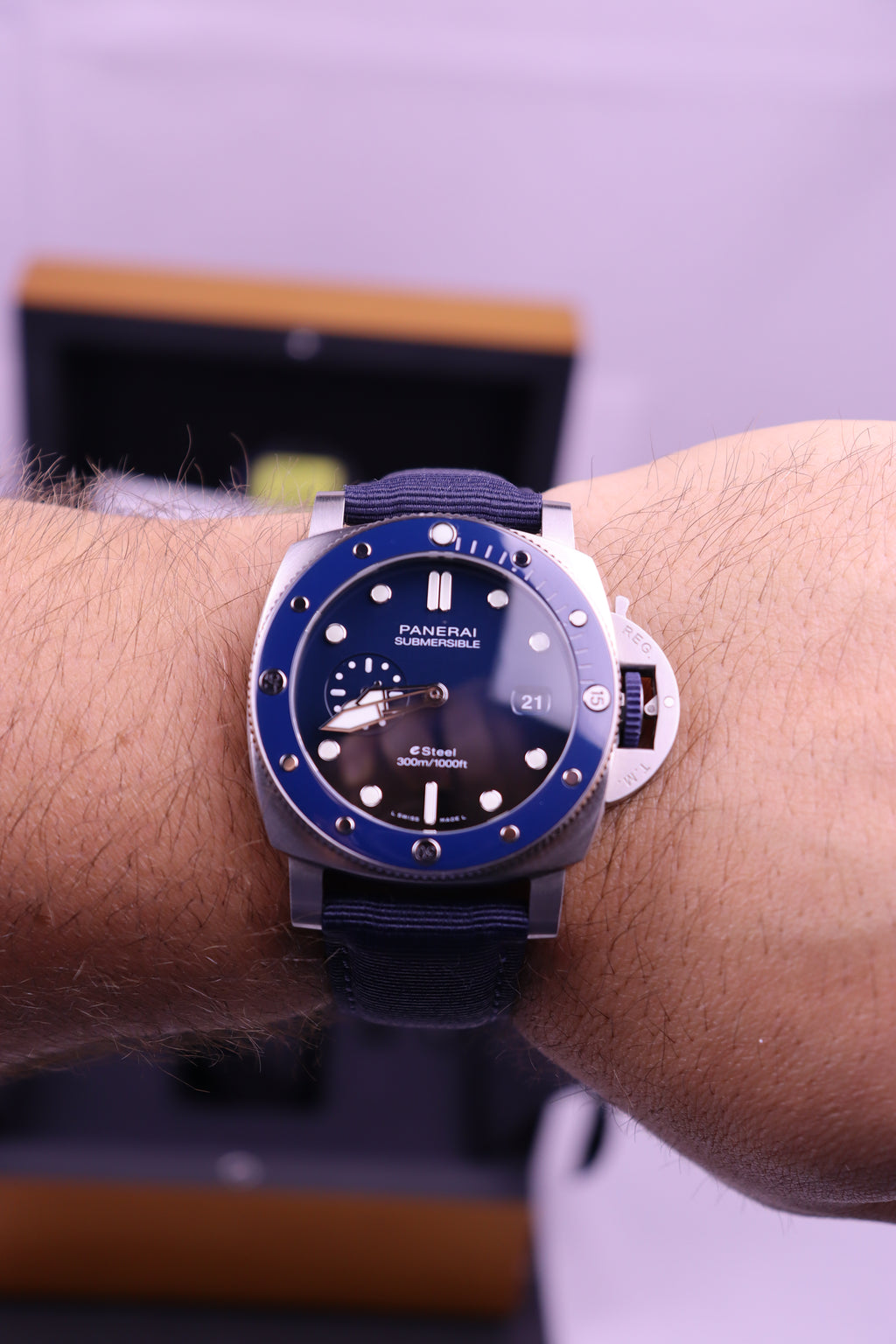 Case #538 — Panerai Panerai Submersible - eSteel Blu Profondo Ref. PAM01289