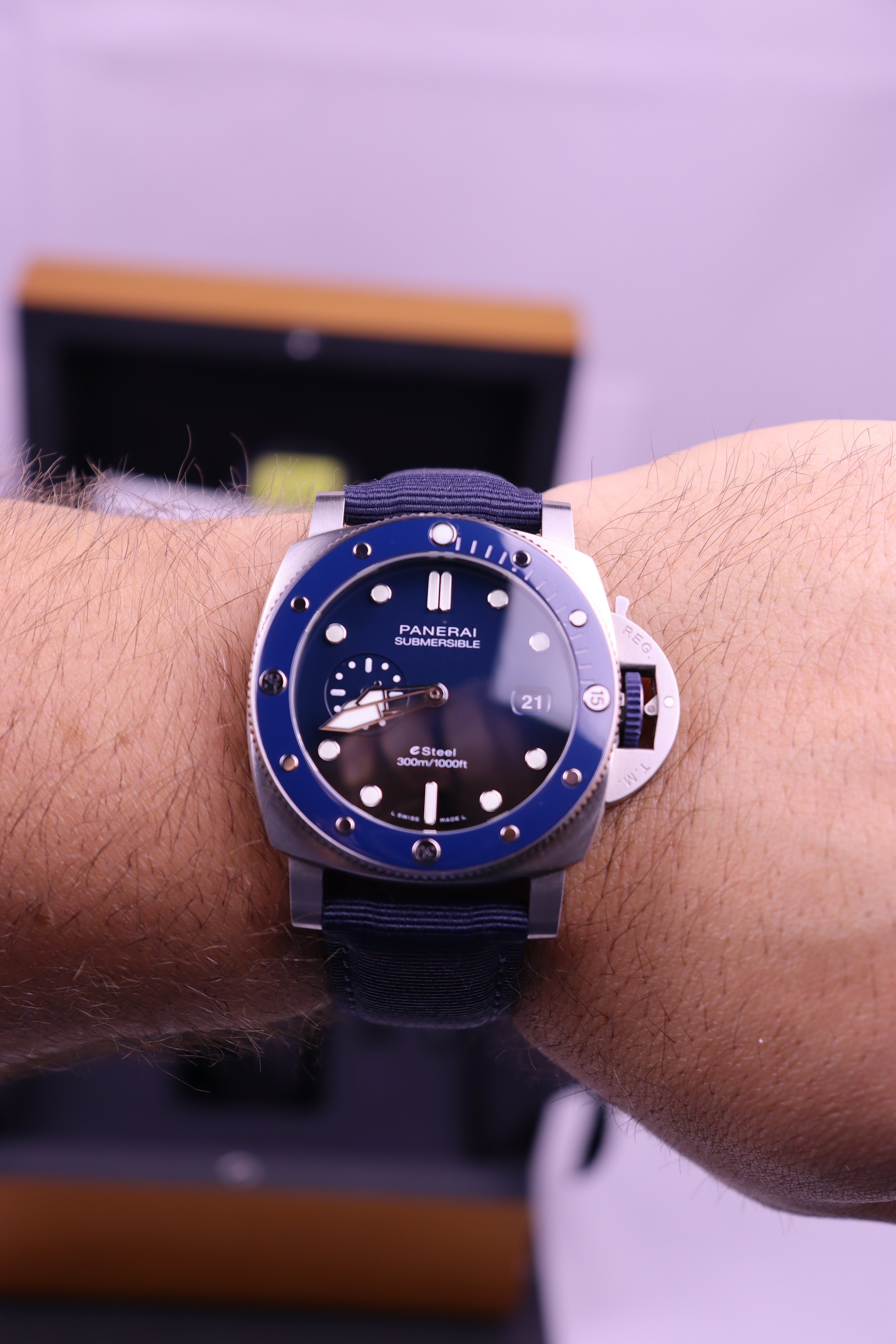 Case #538 — Panerai Panerai Submersible - eSteel Blu Profondo Ref. PAM01289