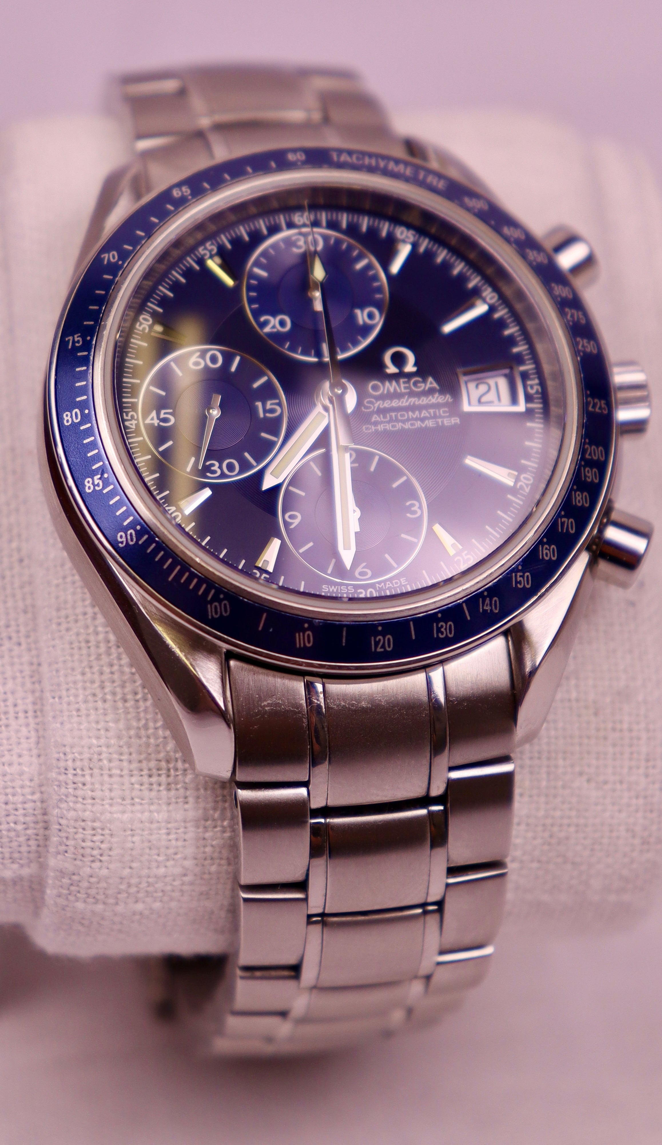 Case #288 — Omega Speedmaster Date Blue Ref. 3212.80.00
