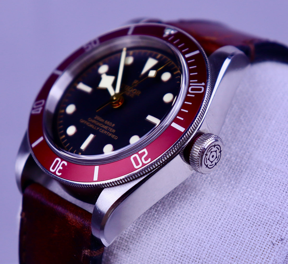 Case #657 — Tudor Black Bay 41 (Red Leather) Ref. 79230R