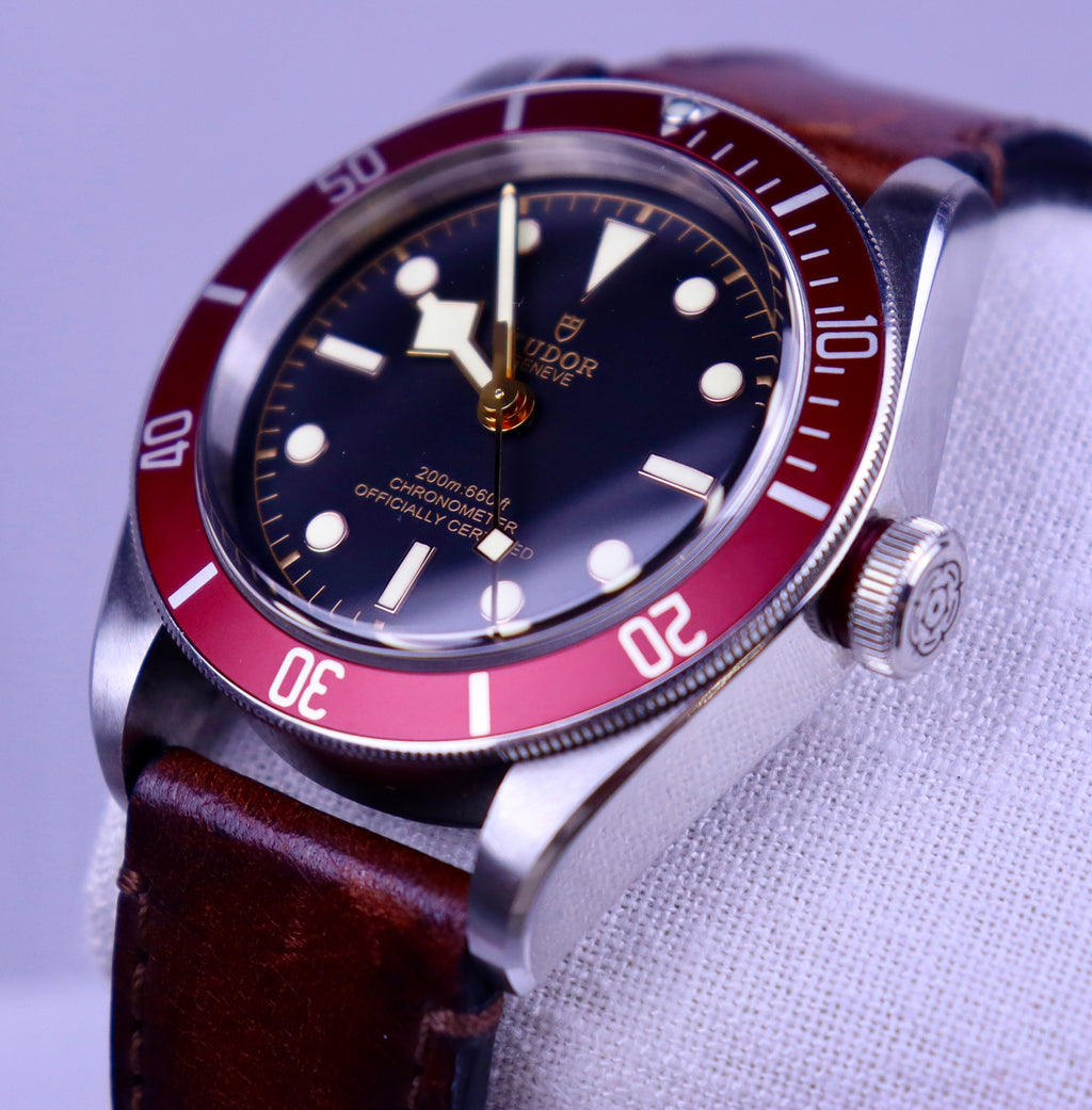 Case #657 — Tudor Black Bay 41 (Red Leather) Ref. 79230R