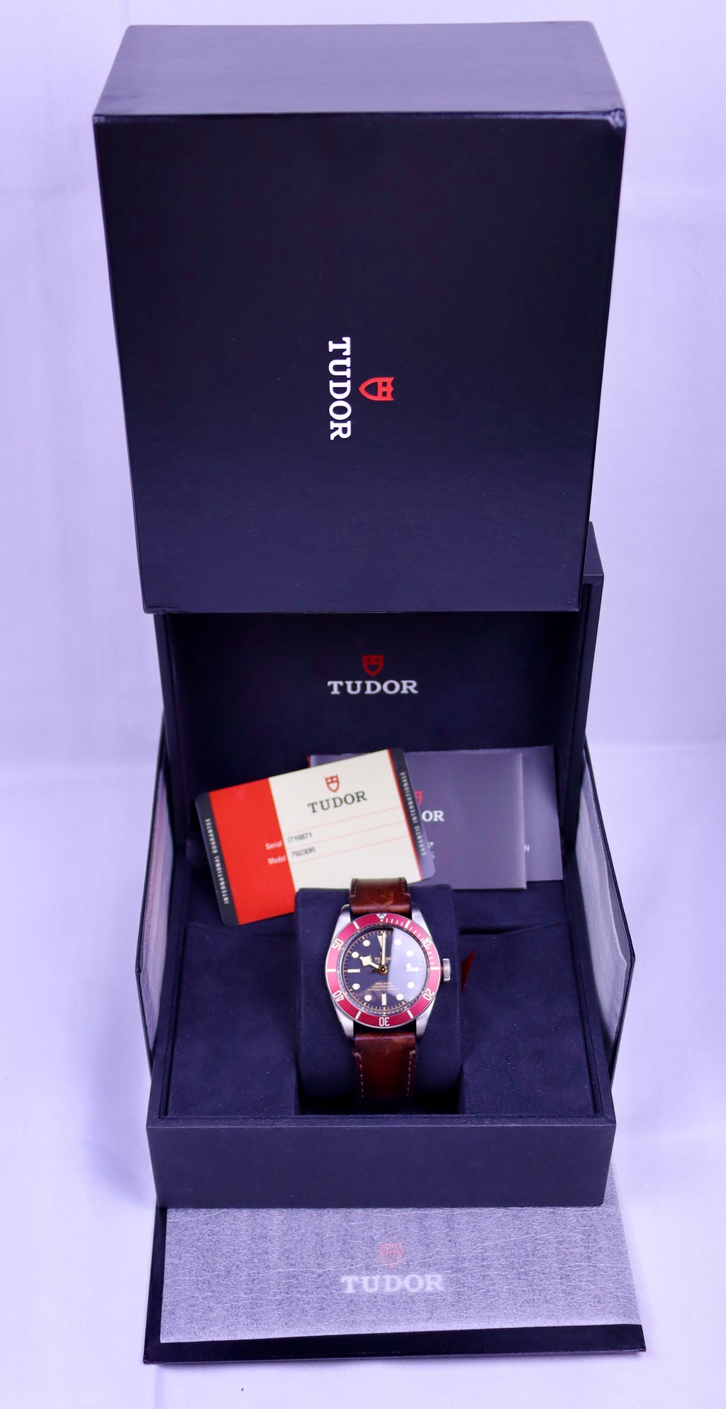 Case #657 — Tudor Black Bay 41 (Red Leather) Ref. 79230R