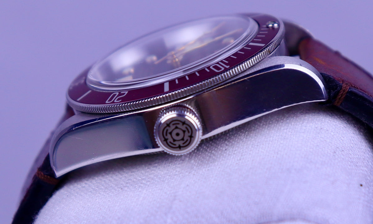 Case #657 — Tudor Black Bay 41 (Red Leather) Ref. 79230R