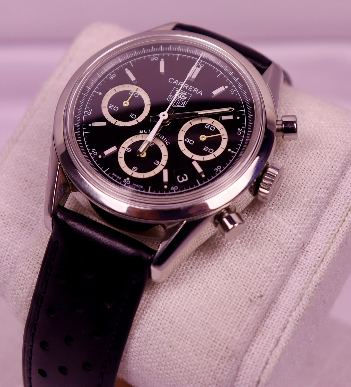Case #720 — TAG Heuer Carrera Chronograph Black Ref. CV2113