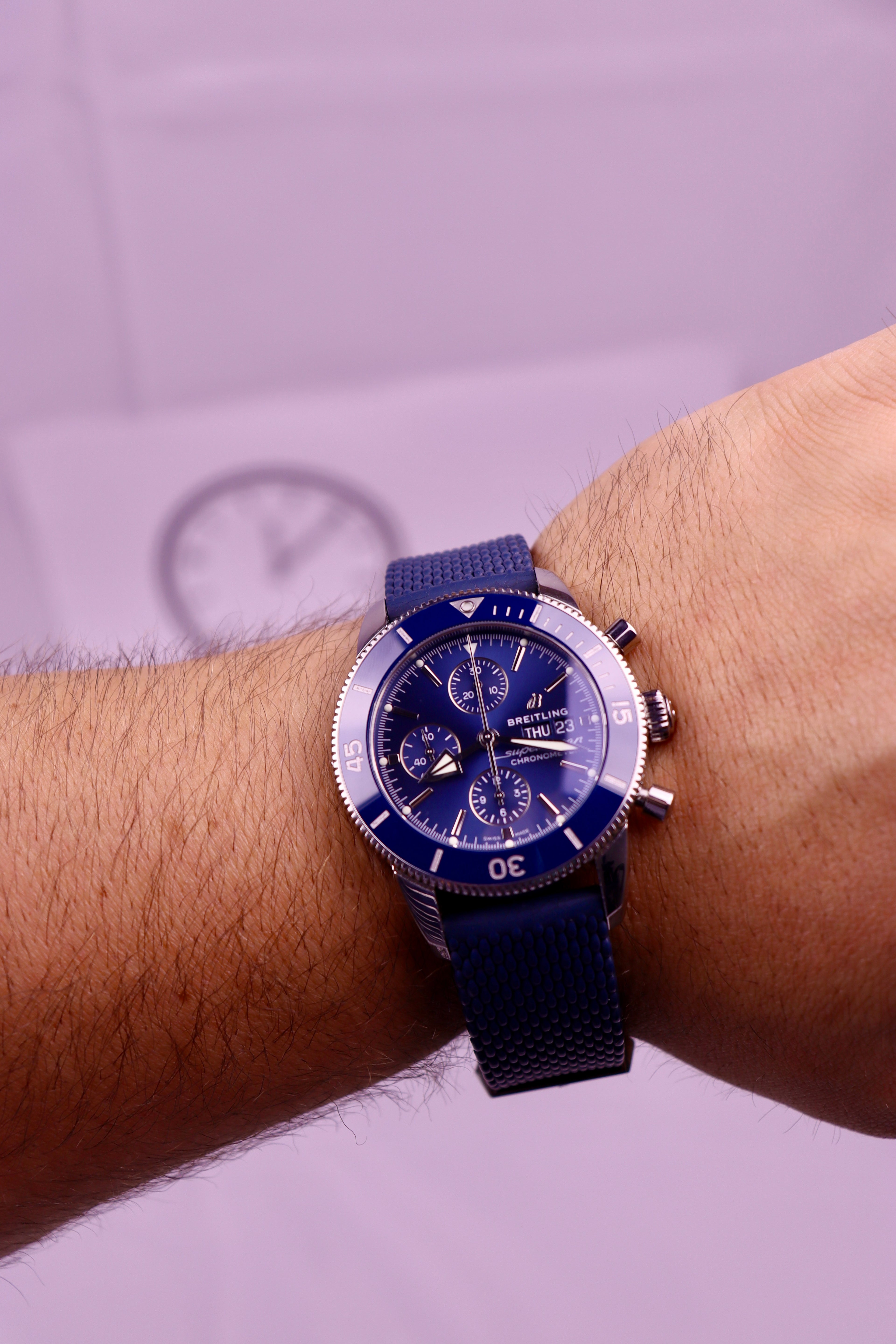 Case #549 — Breitling Superocean Heritage Chrono Blue Rubber Ref. A13313161C1S1