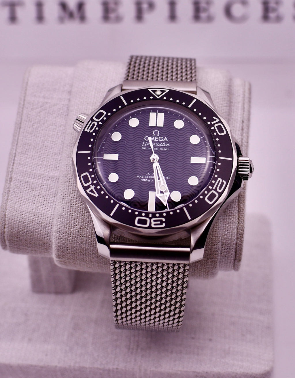 Case #664 — Omega Seamaster Diver 300 (Black/Mesh) Ref. 210.30.42.20.01.010