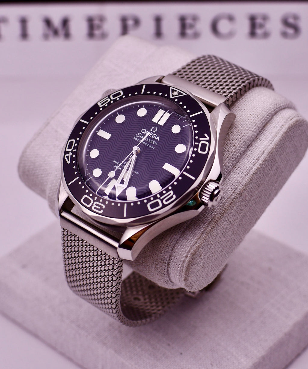 Case #664 — Omega Seamaster Diver 300 (Black/Mesh) Ref. 210.30.42.20.01.010