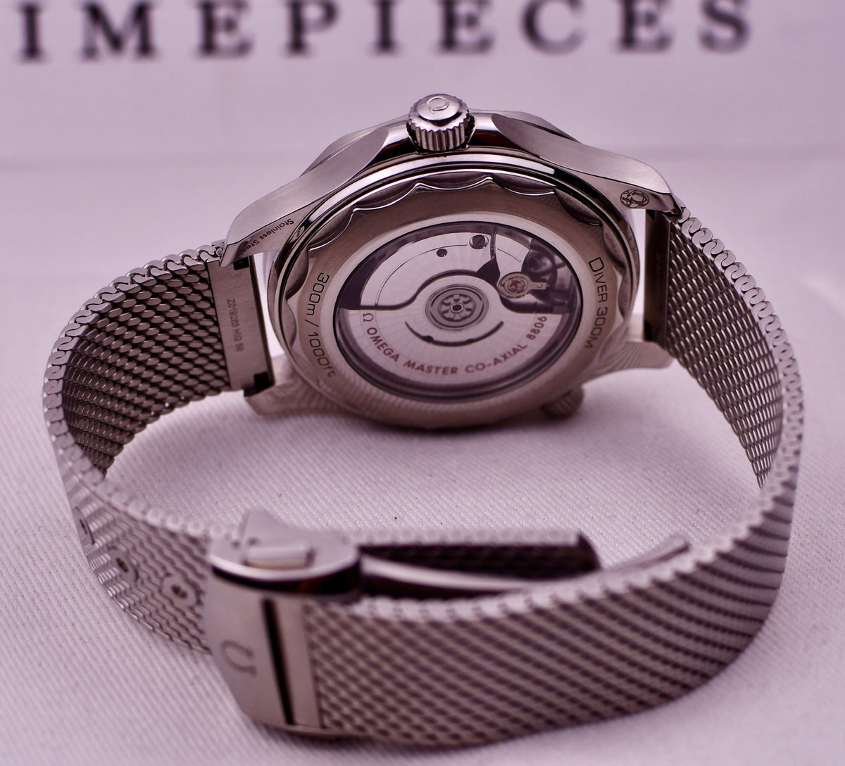 Case #664 — Omega Seamaster Diver 300 (Black/Mesh) Ref. 210.30.42.20.01.010