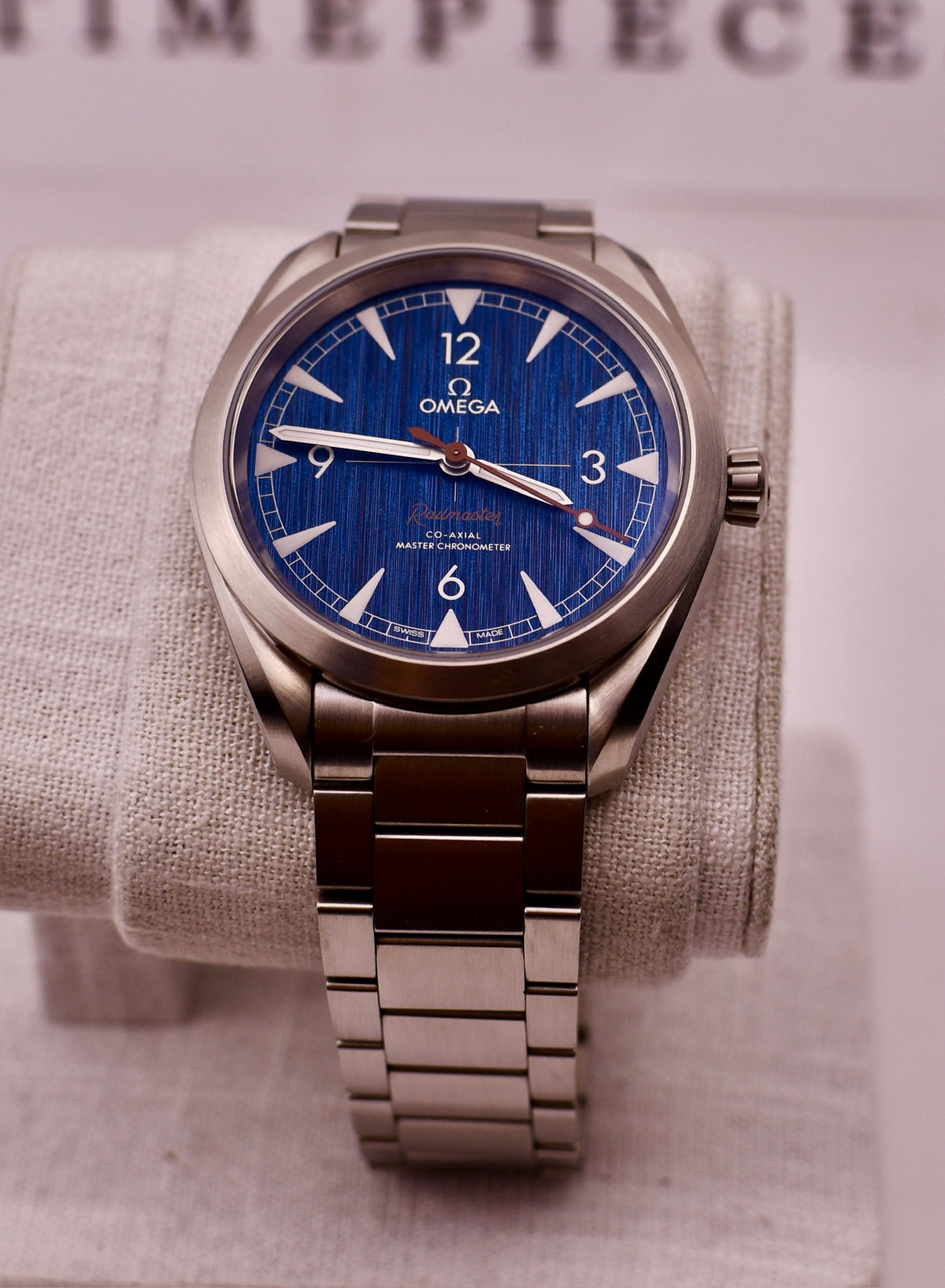Case #624 — Omega Seamaster Railmaster “Blue Denim” Ref. 220.10.40.20.03.001