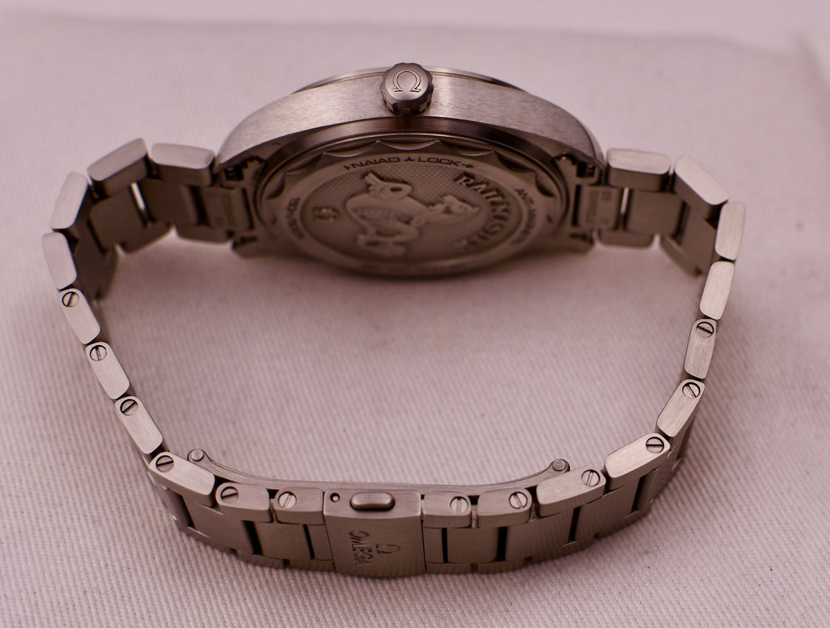 Case #624 — Omega Seamaster Railmaster “Blue Denim” Ref. 220.10.40.20.03.001