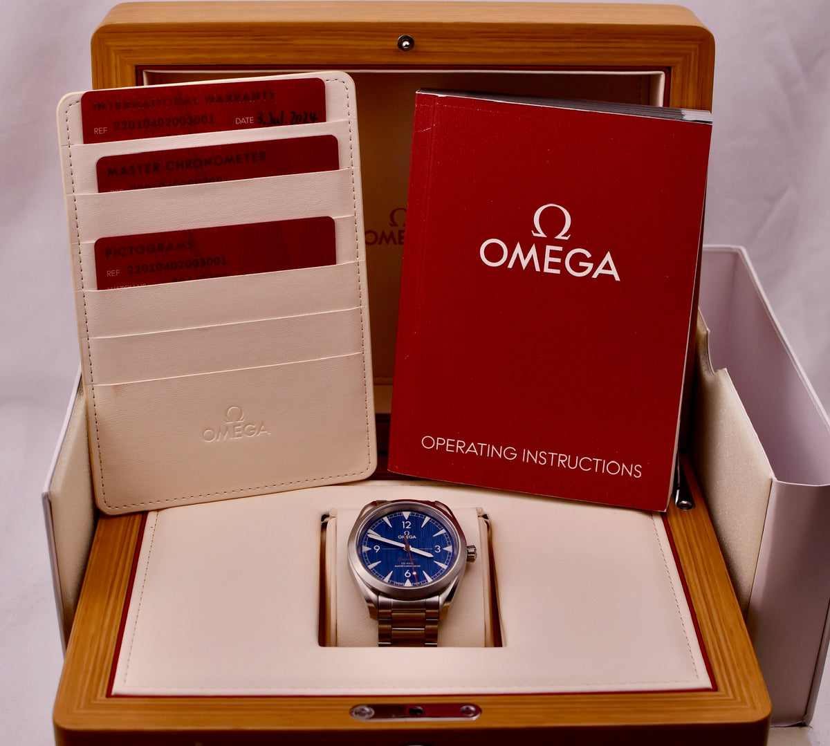 Case #624 — Omega Seamaster Railmaster “Blue Denim” Ref. 220.10.40.20.03.001