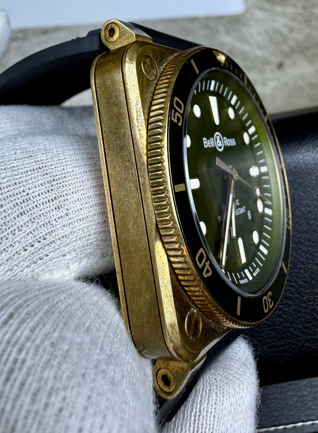 Bell Ref Bell & Ross Diver Bronze Green - Ref. BR0392-D-G-BR/SCA - Limited Edit ...