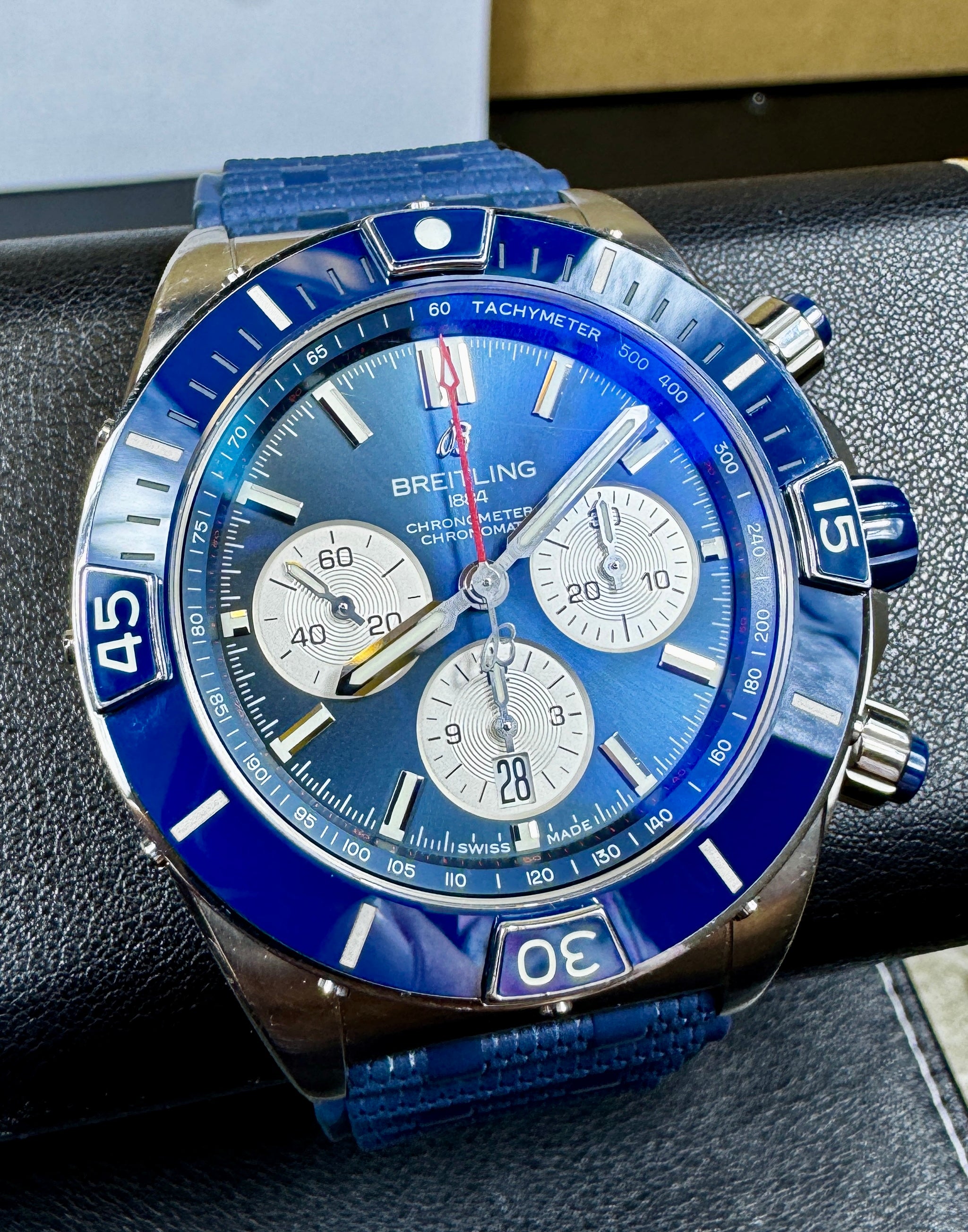 Pre-Owned Breitling Super Chronomat B01 44 – Blue Dial - Ref. AB0136161C1S1-PO