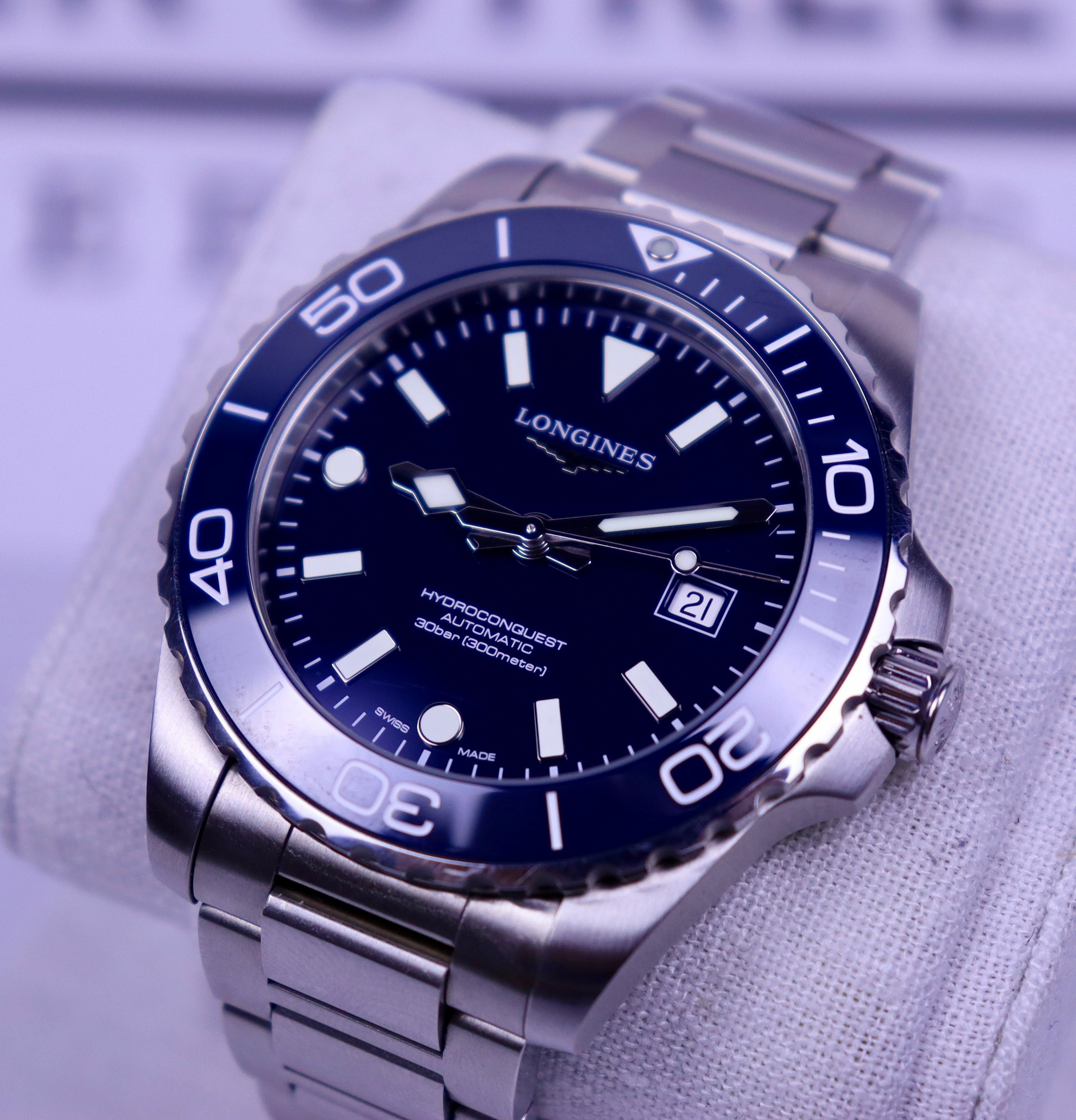Case #529 — Longines Hydroconquest 42 MM (Blue) Ref. L3.788.4.96.6