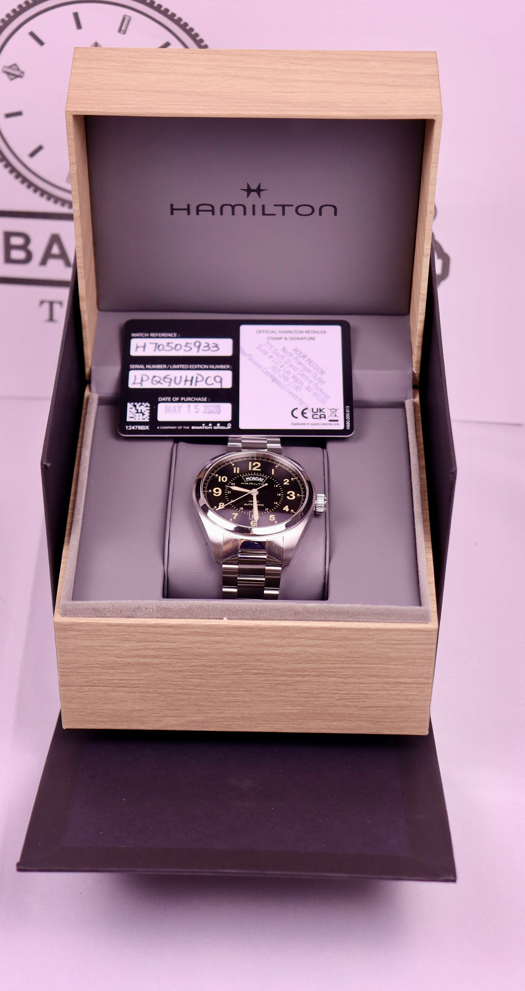 Case #462 — Hamilton Watch Company Khaki Day Date Ref. H70505933