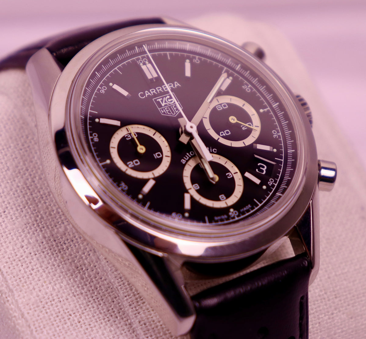 Case #720 — TAG Heuer Carrera Chronograph Black Ref. CV2113