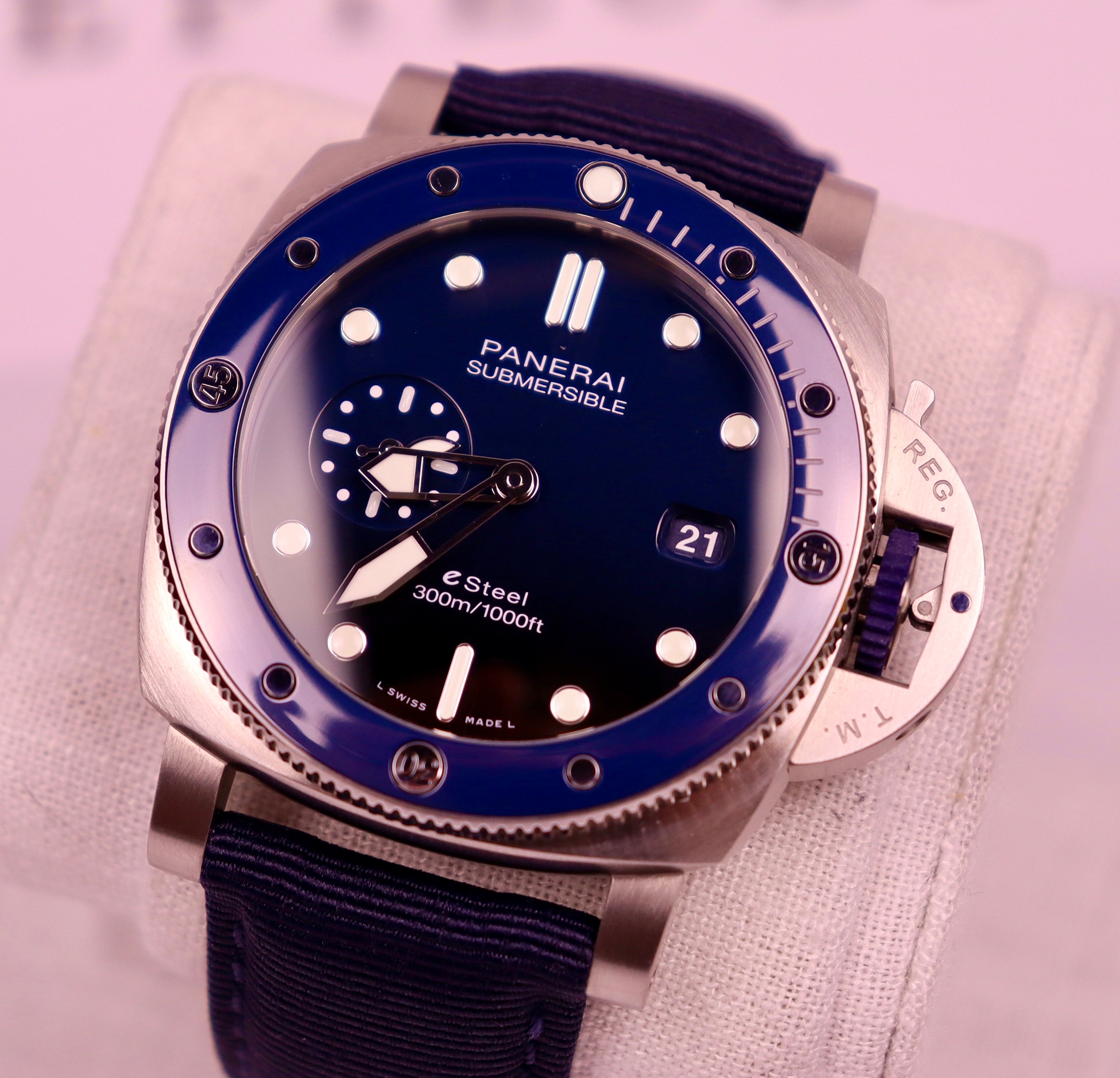 Case #538 — Panerai Panerai Submersible - eSteel Blu Profondo Ref. PAM01289