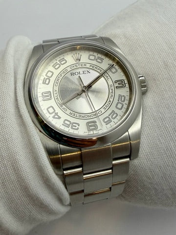 Case #111 — Rolex Oyster Perpetual 36mm Ref. 116000 Silver Concentric Dial
