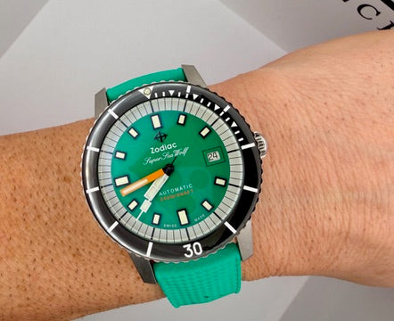 Case #154 — Zodiac Super Sea Wolf “Seafoam Green” Ref. ZO9305