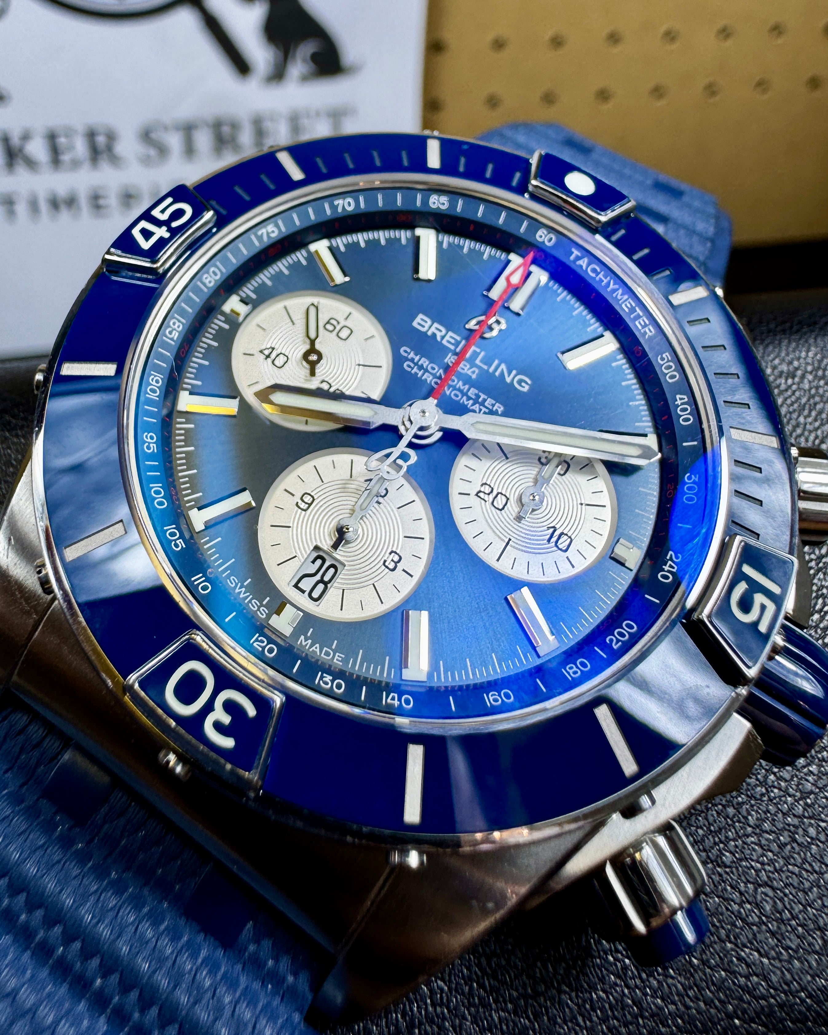 Pre-Owned Breitling Super Chronomat B01 44 – Blue Dial - Ref. AB0136161C1S1-PO