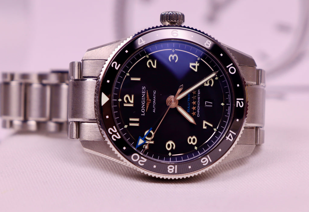 Case #252 — Longines Spirit Zulu Time 42mm Black  Ref. L3.812.4.53.6