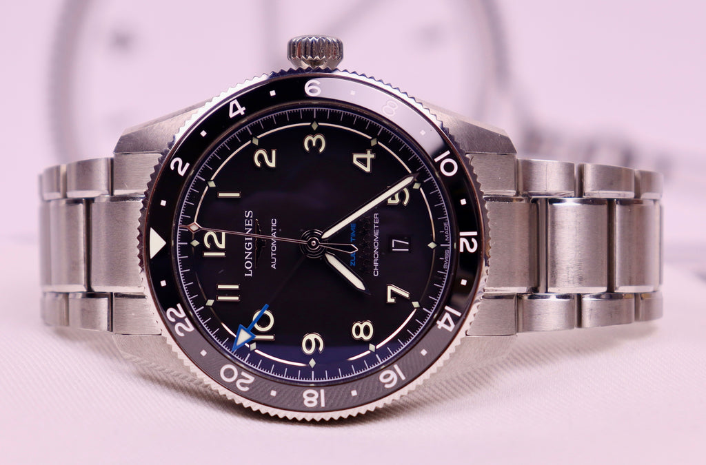Case #252 — Longines Spirit Zulu Time 42mm Black  Ref. L3.812.4.53.6