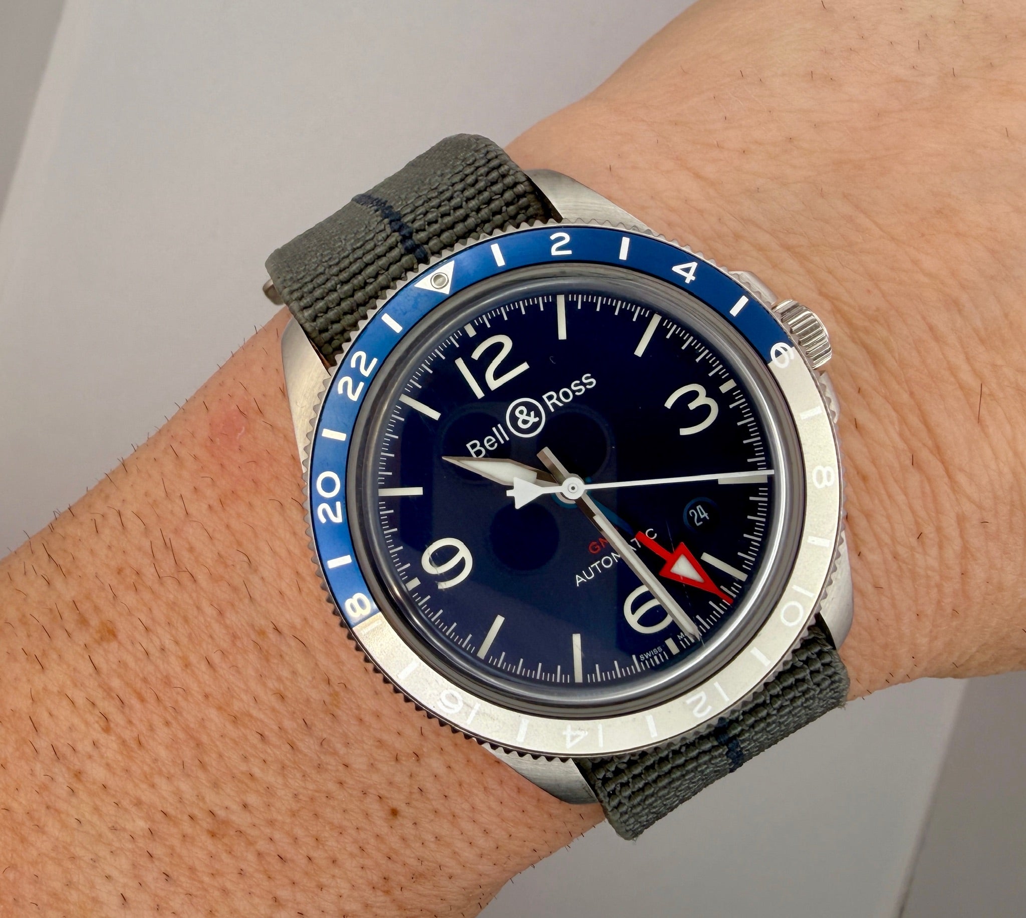 Case #184 — Bell & Ross BR V2-93 GMT Blue  Ref. BRV293-BLU-ST/S