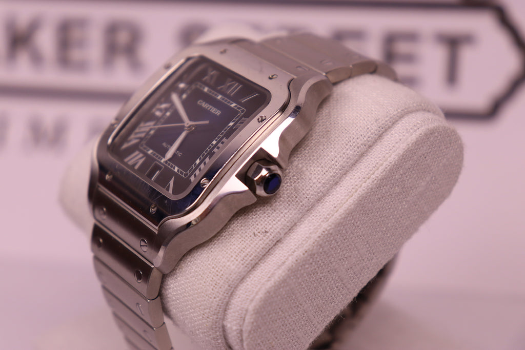 Case #391 — Cartier Santos Large Automatic Blue Ref. WSSA0071