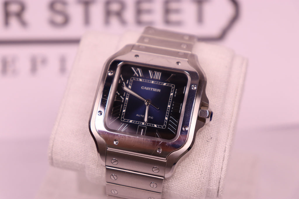 Case #391 — Cartier Santos Large Automatic Blue Ref. WSSA0071