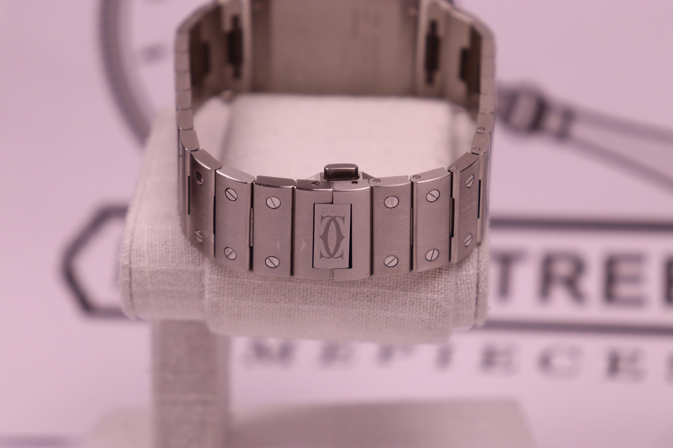 Case #391 — Cartier Santos Large Automatic Blue Ref. WSSA0071