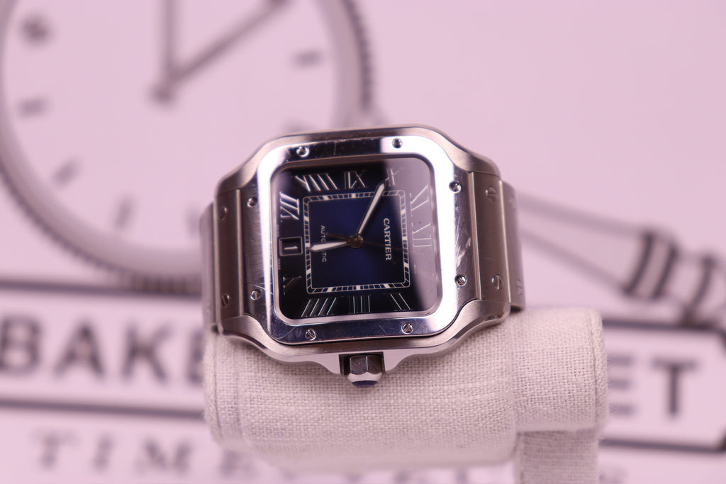 Case #391 — Cartier Santos Large Automatic Blue Ref. WSSA0071