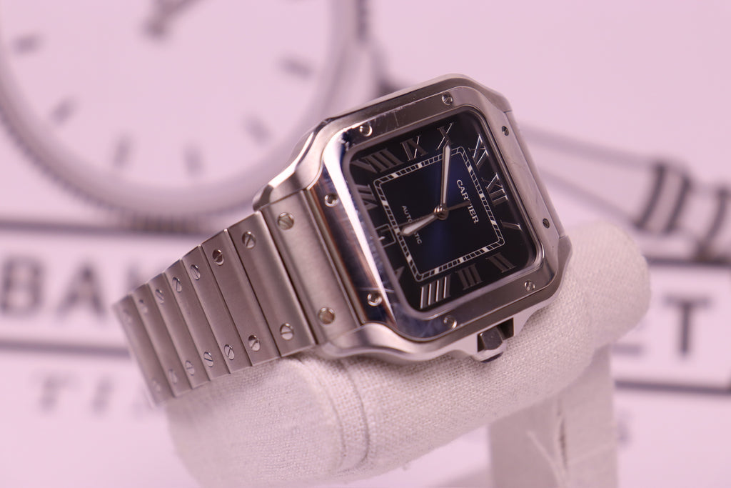 Case #391 — Cartier Santos Large Automatic Blue Ref. WSSA0071