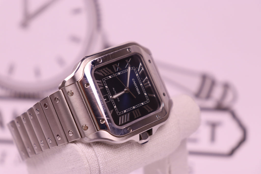 Case #391 — Cartier Santos Large Automatic Blue Ref. WSSA0071
