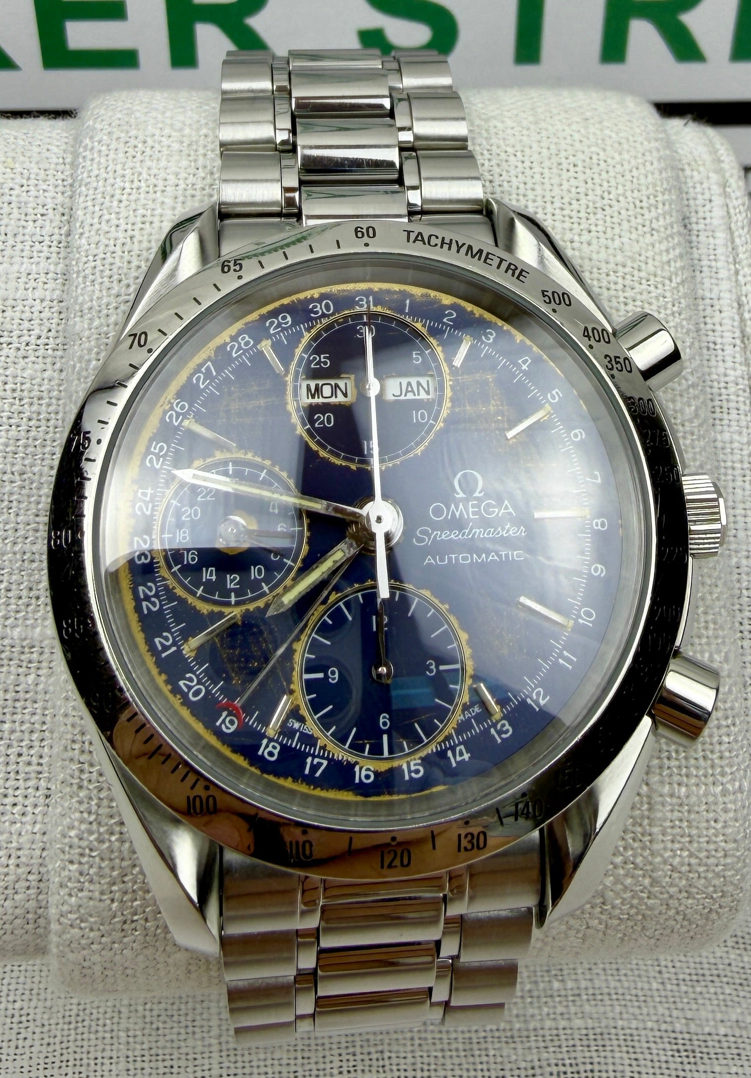 Case #212 — Omega Speedmaster Triple Date Blue  Ref. 3523.80