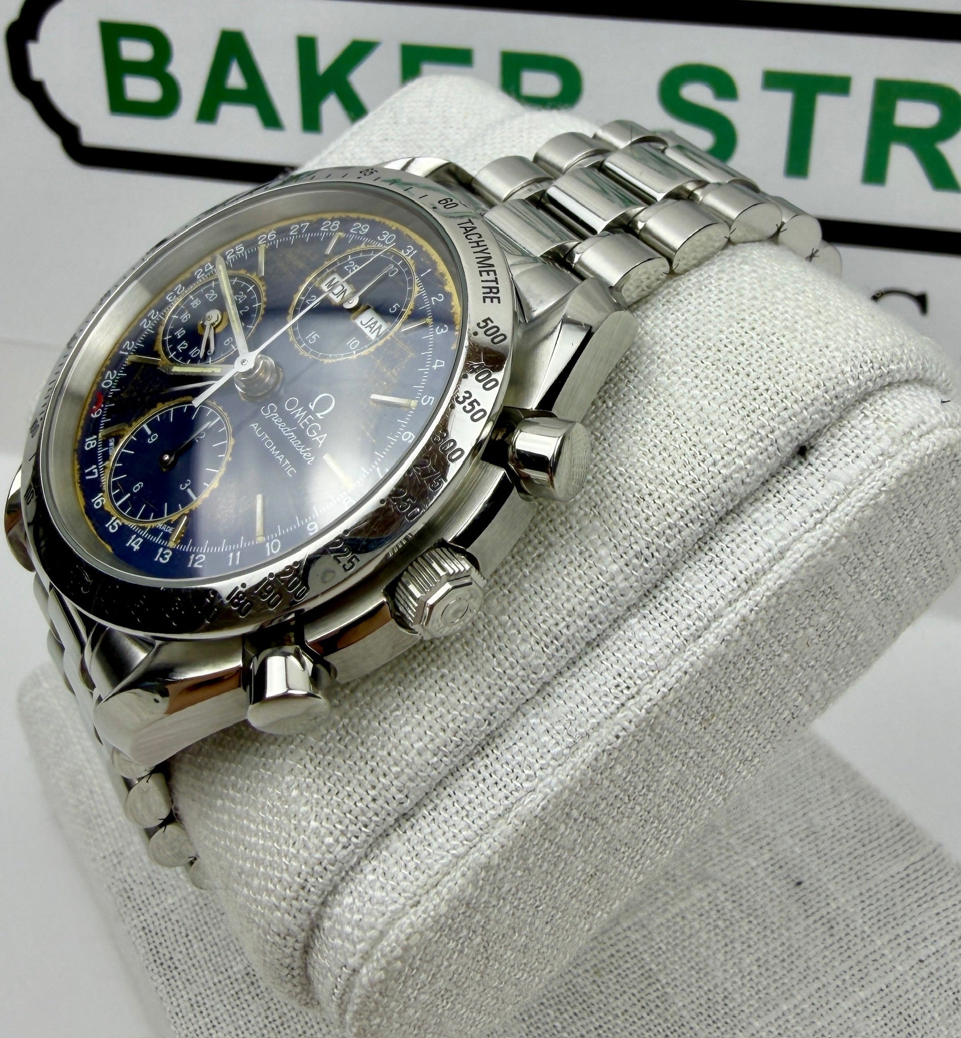 Case #212 — Omega Speedmaster Triple Date Blue  Ref. 3523.80