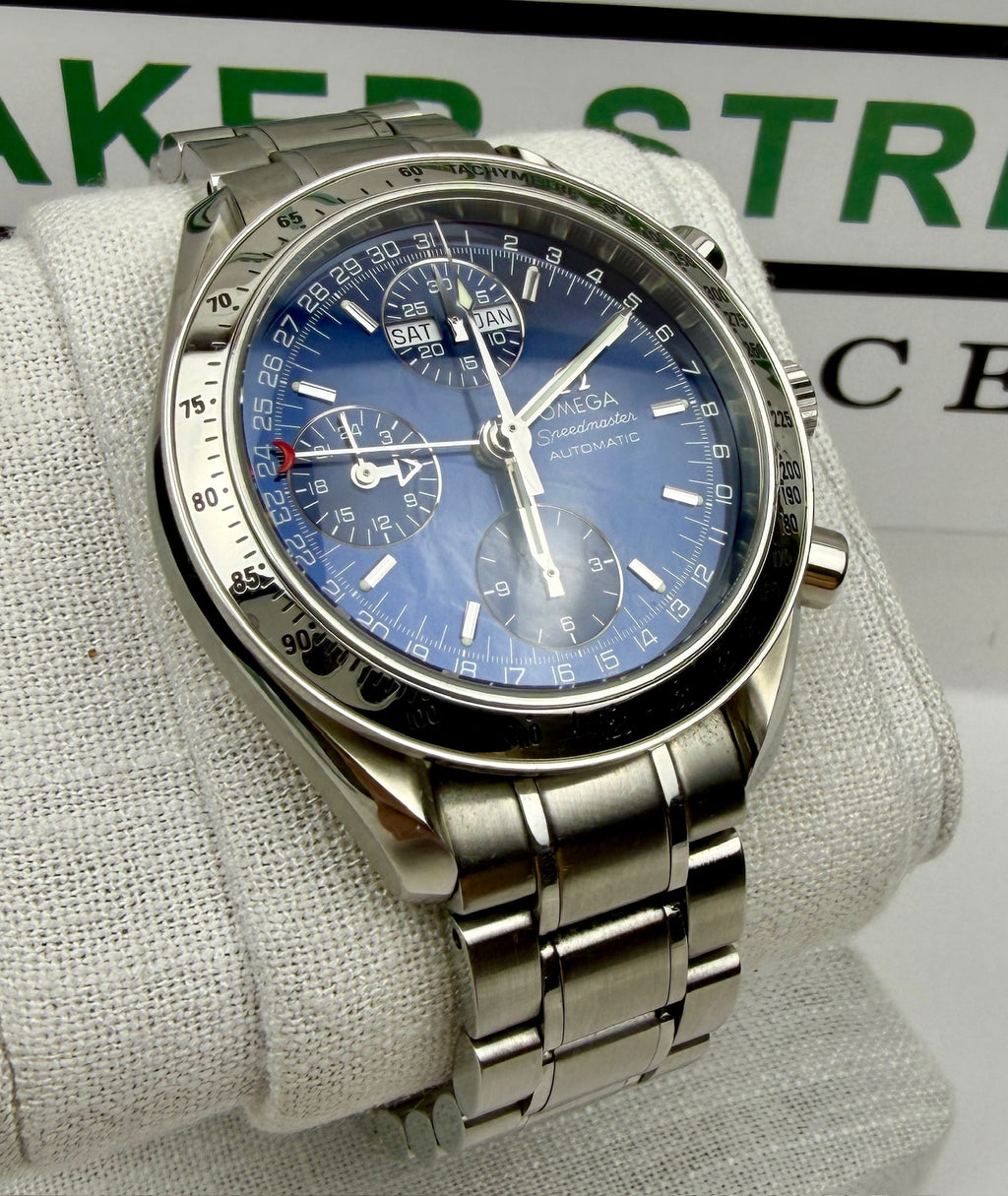 Case #243 — Omega Speedmaster Triple Date Blue  Ref. 3523.80.00
