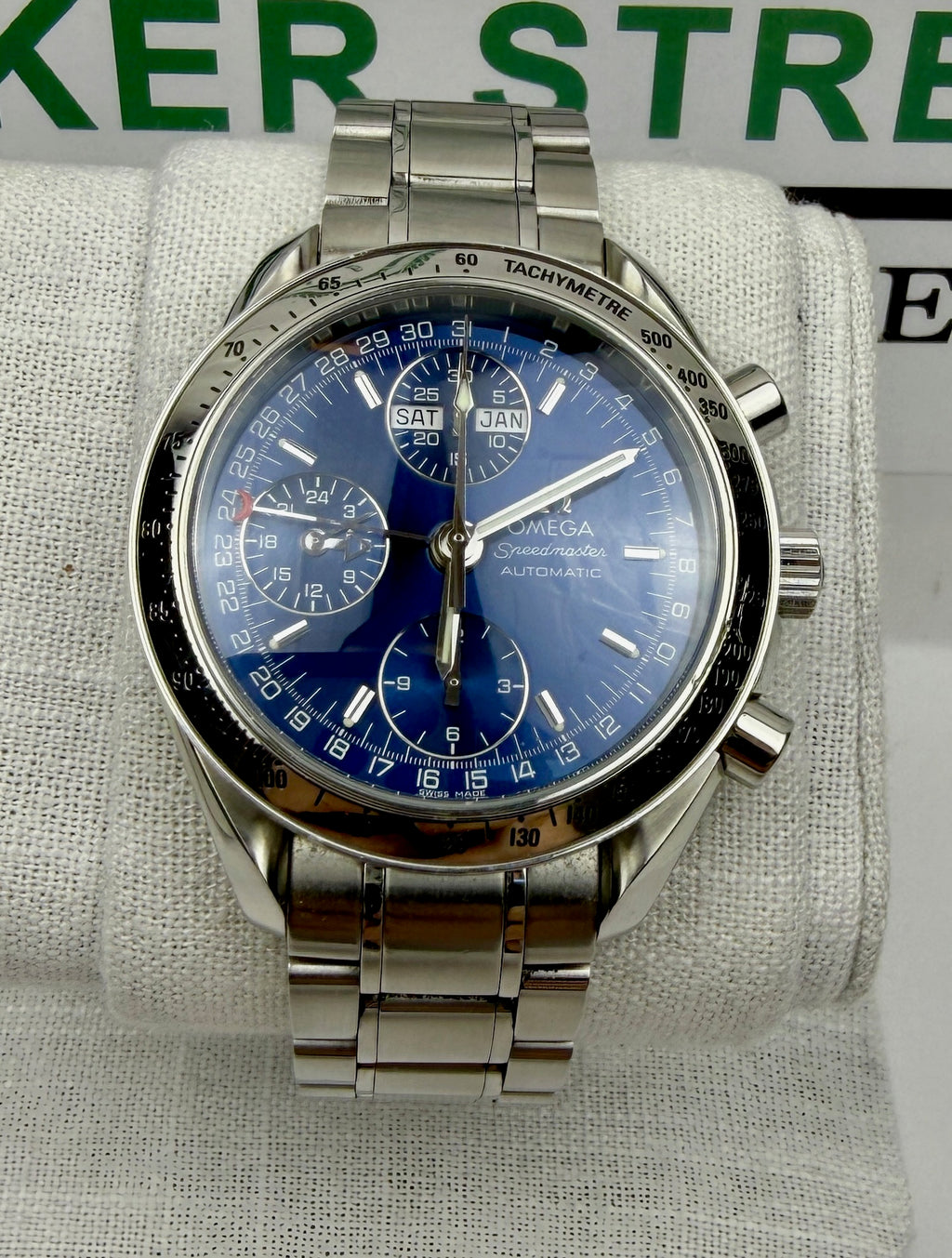 Case #243 — Omega Speedmaster Triple Date Blue  Ref. 3523.80.00