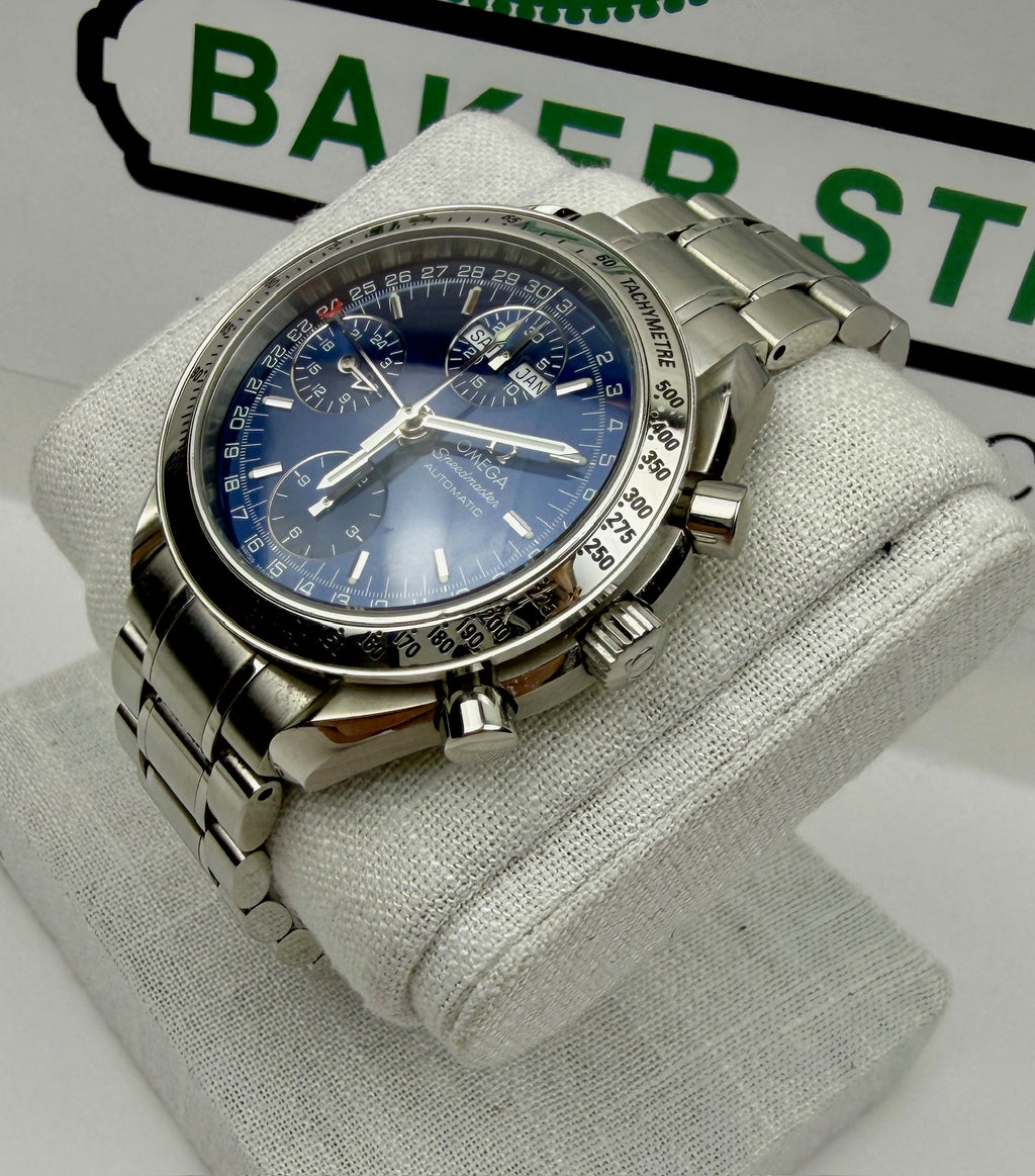Case #243 — Omega Speedmaster Triple Date Blue  Ref. 3523.80.00