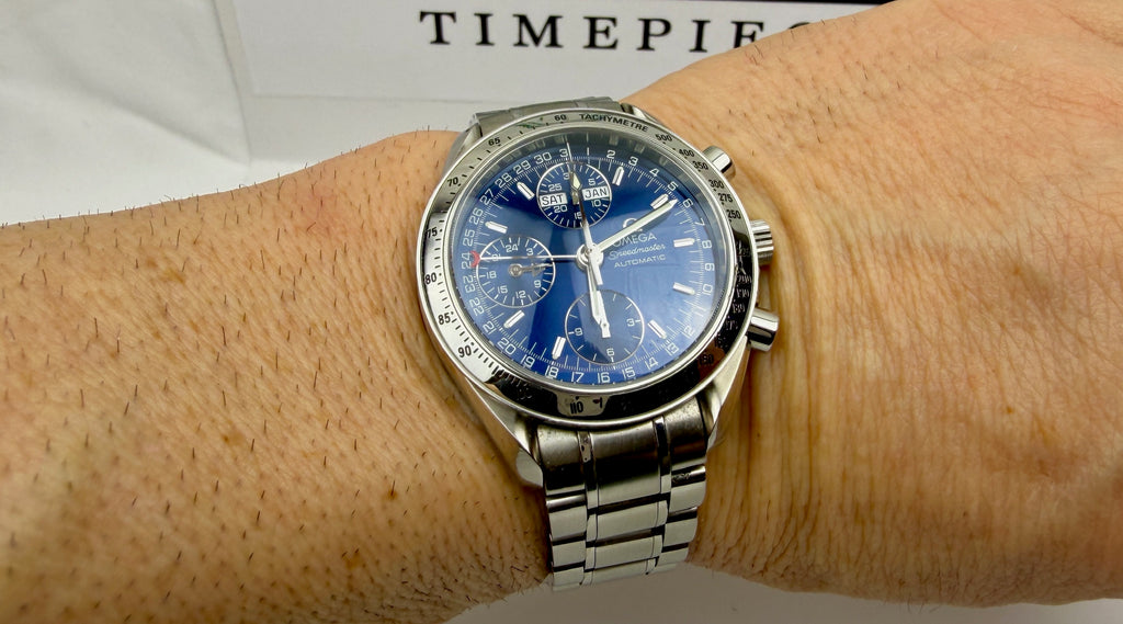 Case #243 — Omega Speedmaster Triple Date Blue  Ref. 3523.80.00