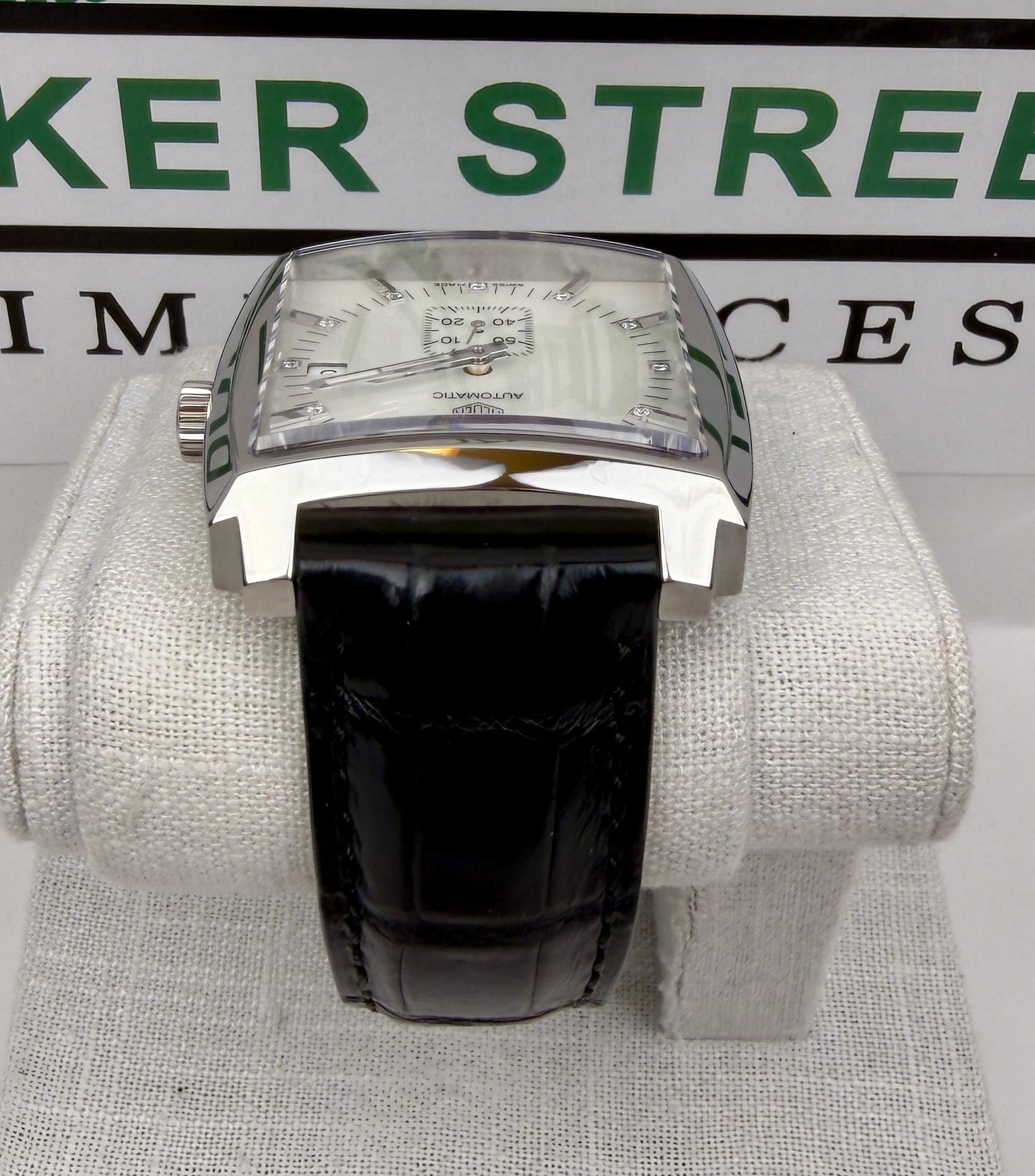 Case #278 — TAG Heuer Monaco Mother-of-Pearl Diamond Dial  Ref. WW2113.FC6215