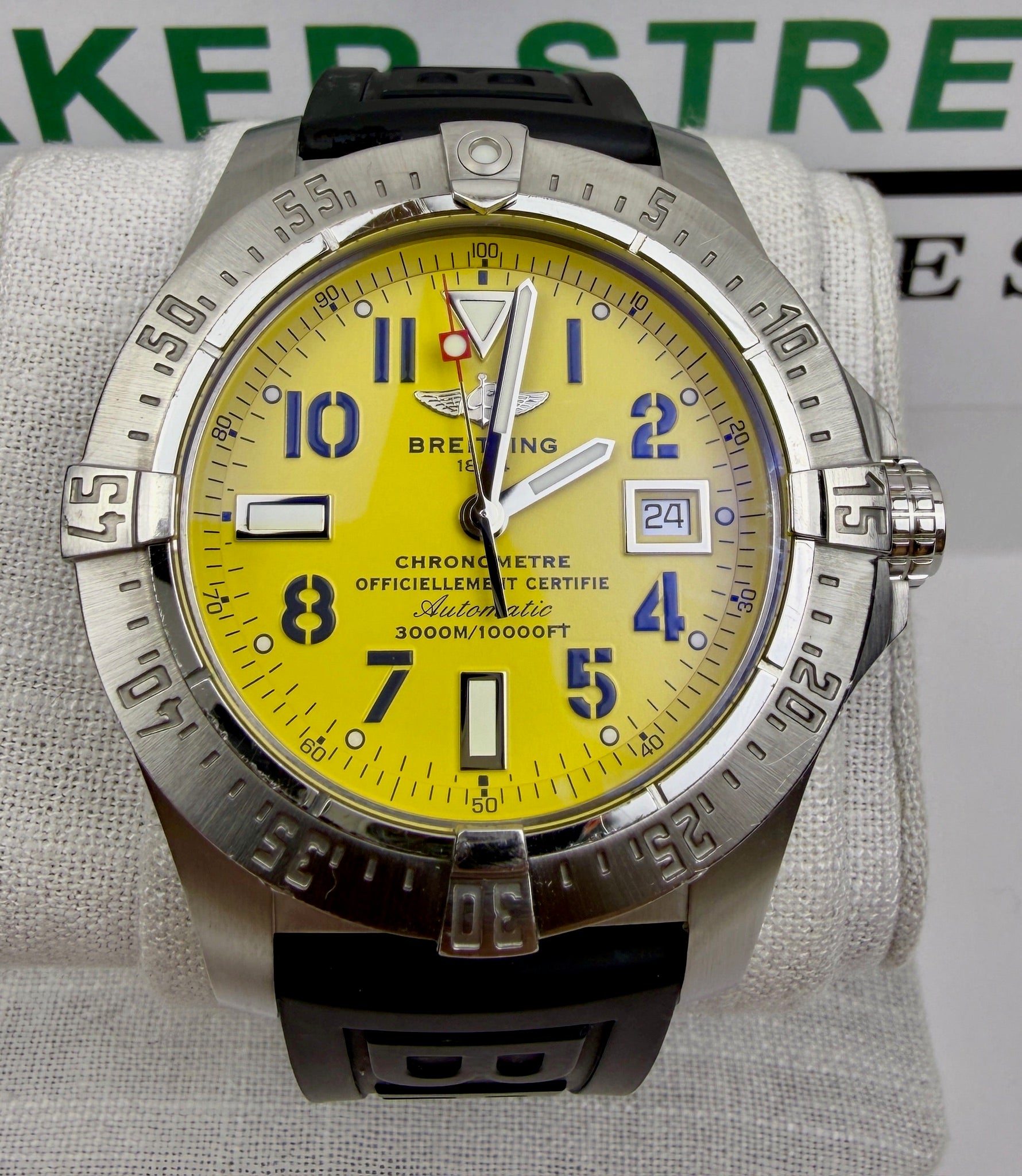 Case #291 — Breitling Avenger Seawolf 45mm Yellow Dial  Ref. A17331
