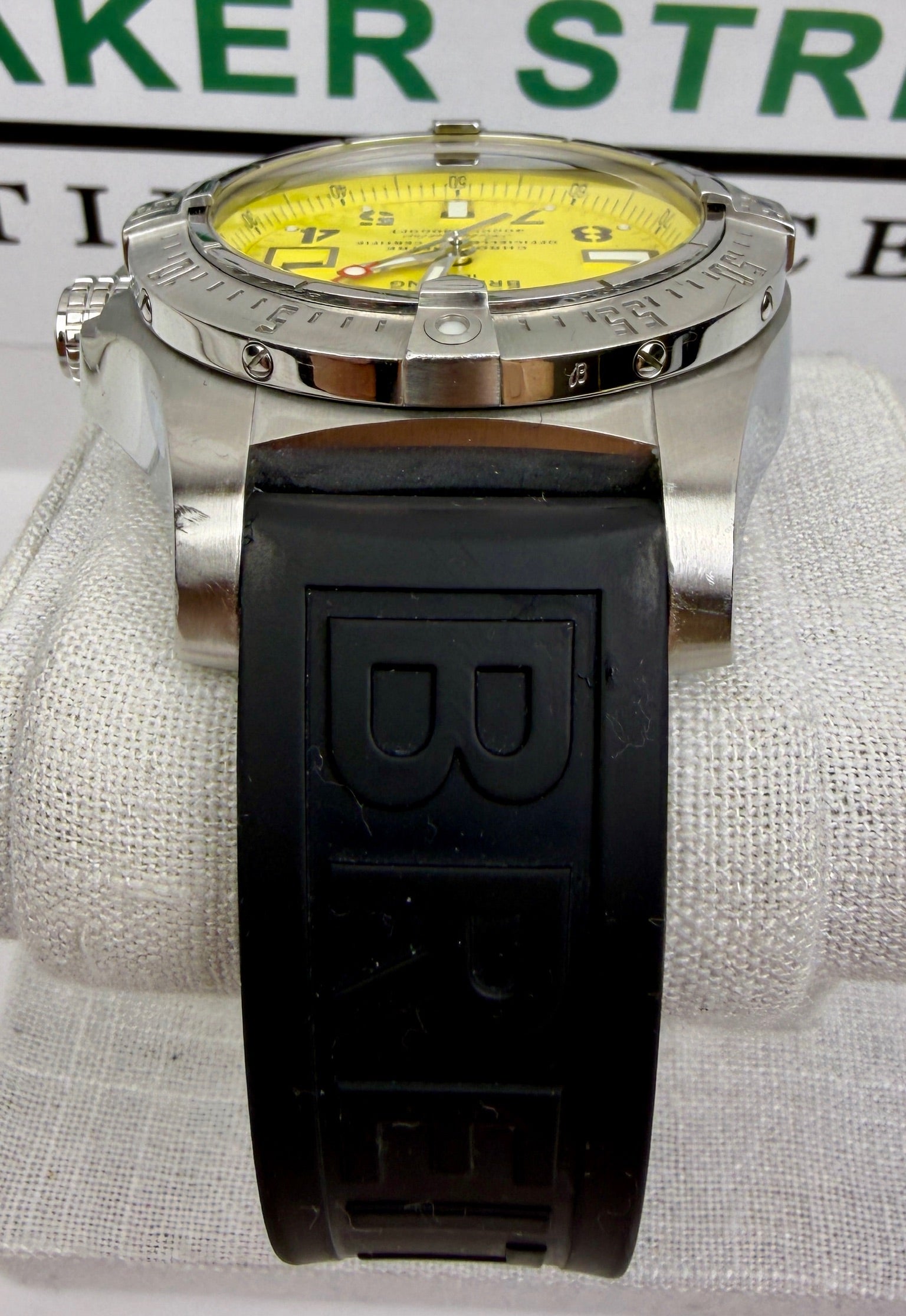 Case #291 — Breitling Avenger Seawolf 45mm Yellow Dial  Ref. A17331