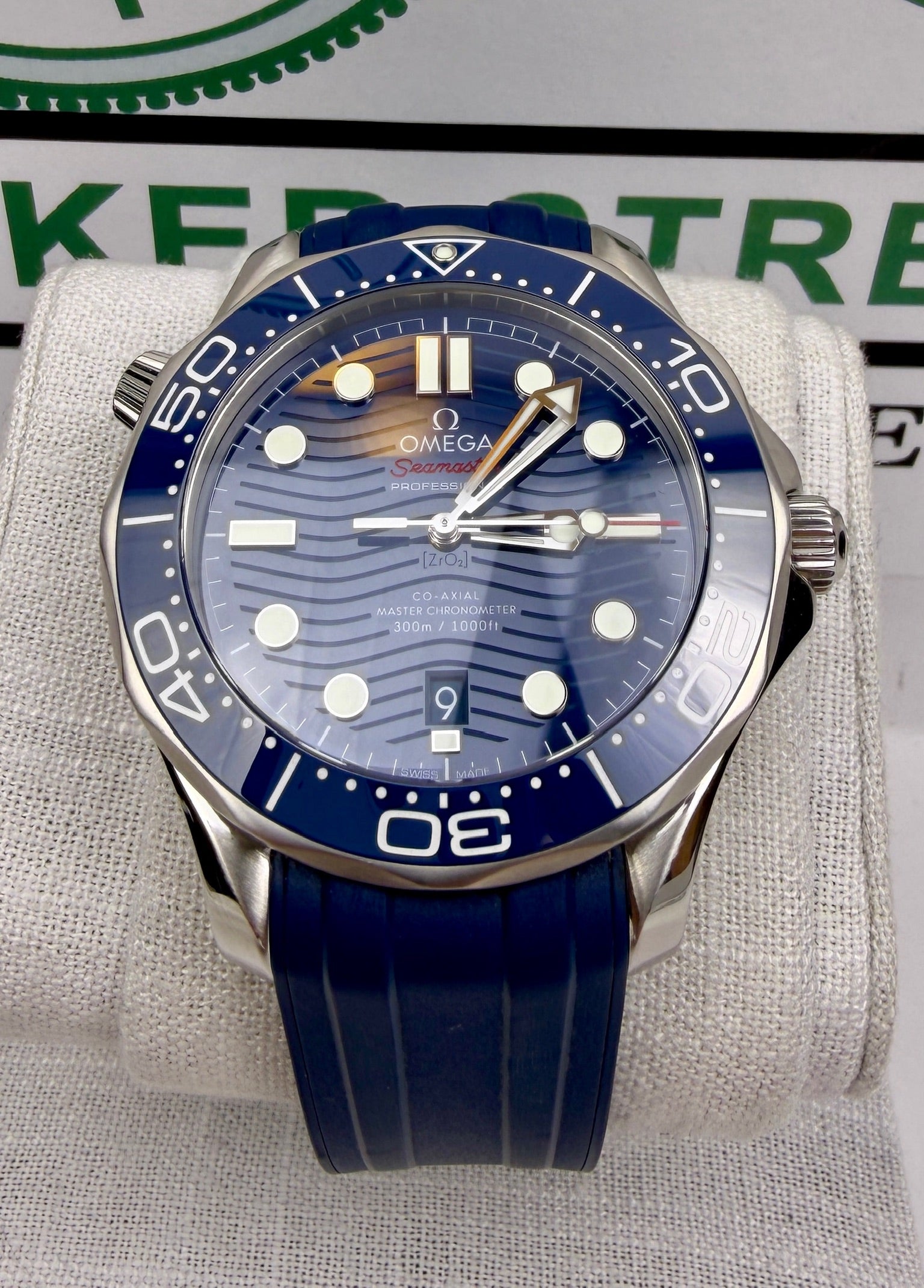 Case #299 — Omega Seamaster Diver 300M Blue on Rubber  Ref. 210.32.42.20.03.001